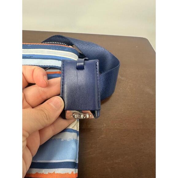 Tumi Crossbody Bag‎ Calera Multicolored Stripes Zipper Closure Adjustable Strap - Picture 2 of 11